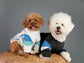 Hygge dog clothes pet fashion designer contrast sleeve dog sweater