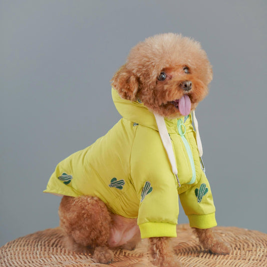 Dog Clothes Pet Fashion Designer - Puffer Dog Jacket Yellow