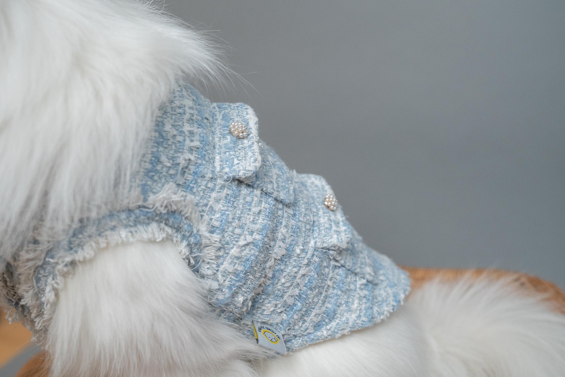 Hygge dog clothes pet fashion designer glittered tweed dog vest Details